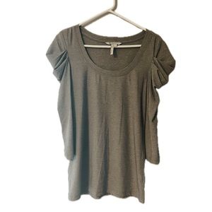 Like New! BCBGeneration Puffy Sleeve Heather Gray 3/4 length Blouse